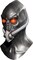 The Costume Center Gray and White Time Traveler Resurrection Unisex Adult Halloween Mask Costume Accessory